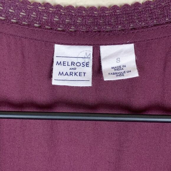 MELROSE & MARKET Nordstrom Burgundy Purple Tank Shirt Top - Small - Picture 4 of 7